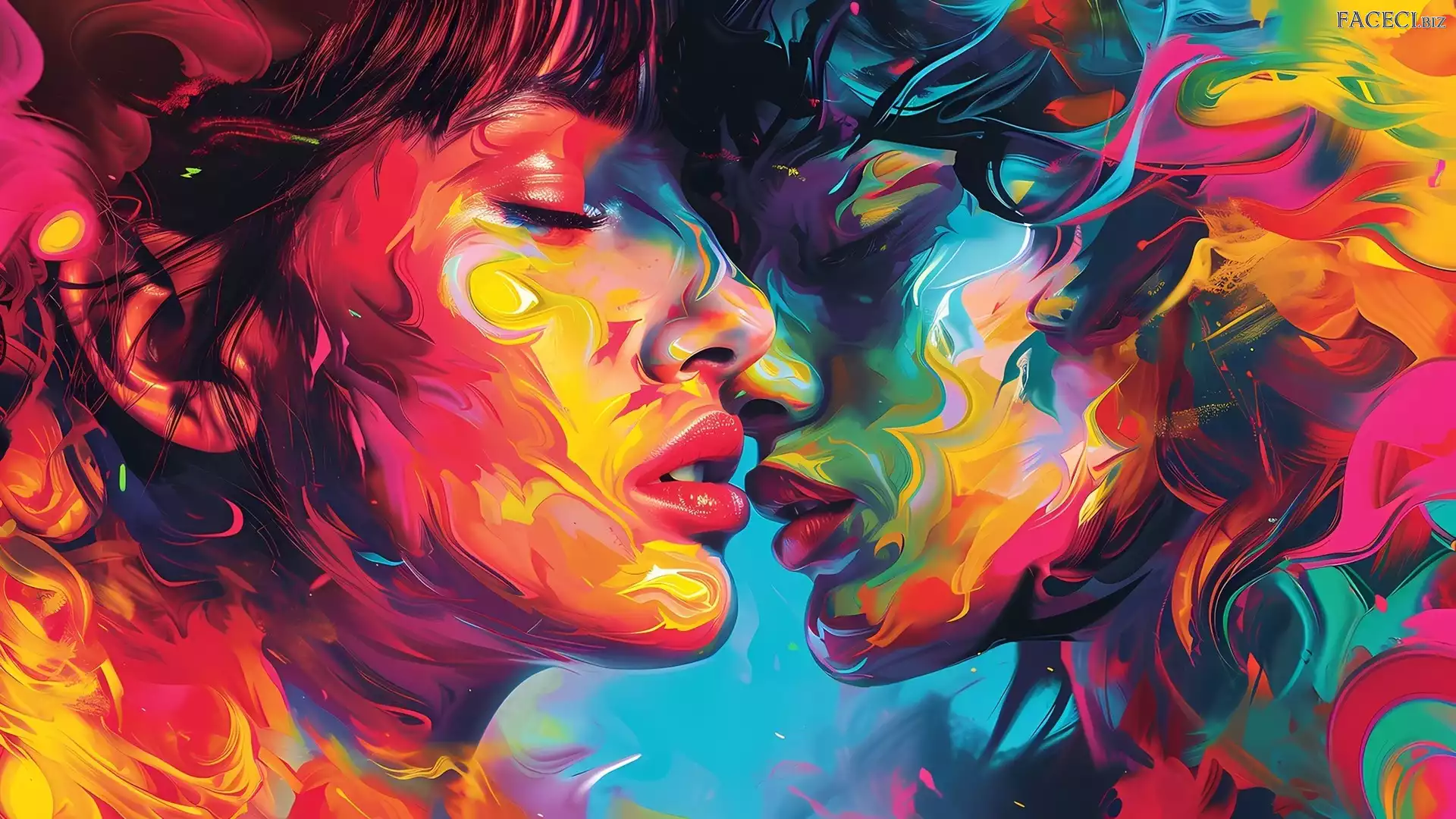 Malarstwo, Kobieta, Farba, Mężczyzna