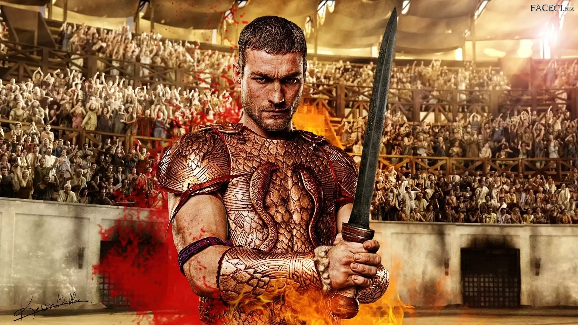 Andy Whitfield, Spartakus, Krew i piach